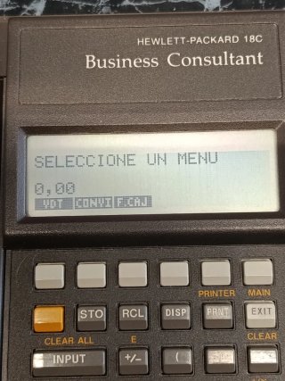 Calculadora Hewlett-Packard 18C Business Consultan