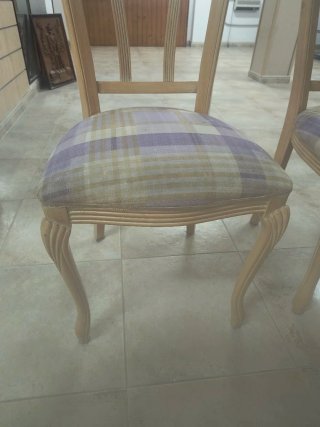 6 Sillas de Comedor Madera Tallada