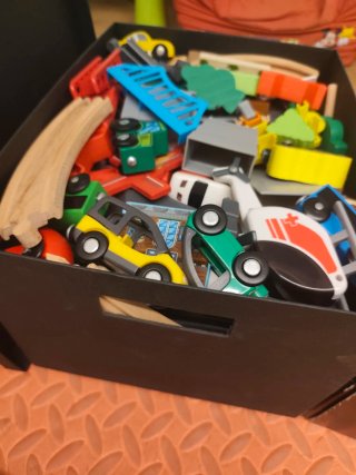 Set tren madera varios juegos + vías