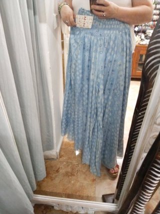 Pantalón M+M algodón estampado hecho en la india