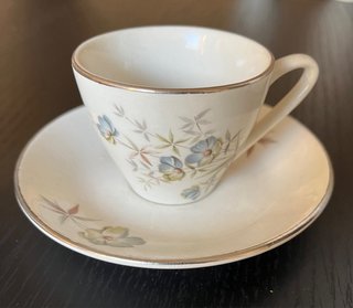Juego de café porcelana 12 tazas/platos/jarra lech