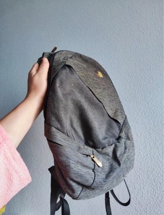 Mochila The North Face Gris y Dorada