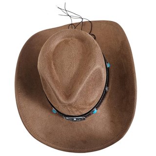 Sombrero Cowboy Poliéster Beige con Hebilla Adulto