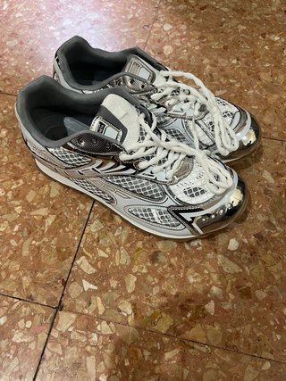 Scarpe Bottega Veneta Uomo Argento Bianco
