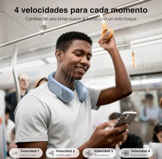 Ventilador de cuello recargable USB