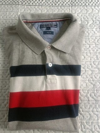 Polo Tommy Hilfiger Gris Talla L como nuevo