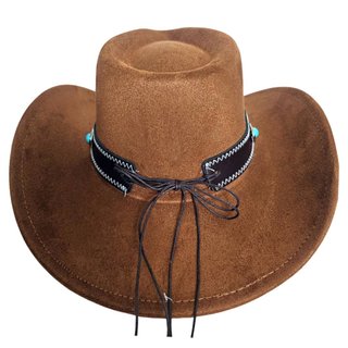 Sombrero Cowboy Poliéster Marrón | Gorro Vaquero