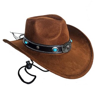 Sombrero Cowboy Poliéster Marrón | Gorro Vaquero