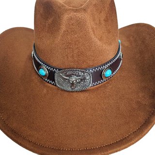 Sombrero Cowboy Poliéster Marrón | Gorro Vaquero