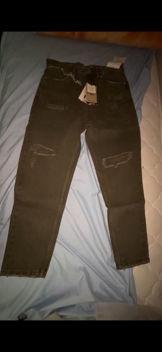 Jeans Alcott verde oliva con cadena taglia 44 it