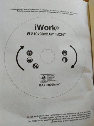 Sierra de mesa ingletadora iWork 1200W