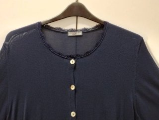 Chaqueta de punto azul marino
