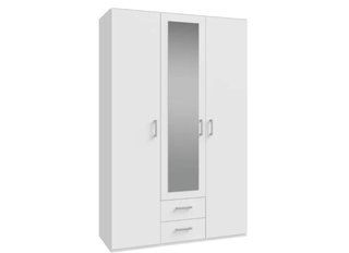 Armario 3 puertas blanco y espejo