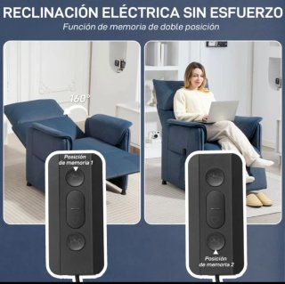 Sofá Eléctrico Reclinable Azul