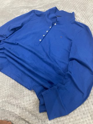 Tommy Hilfiger Vintage 90s Y2K Polo Manga Larga Az