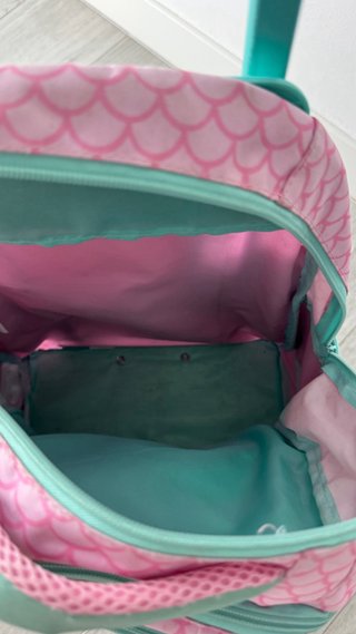 Mochila infantil com rodas sereia