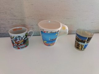 Colección 12 tazas de cerámica y cristal