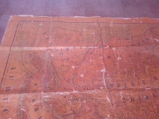 Mapa de tela antiguo de Asia