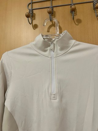 Sudadera Oysho blanca cremallera