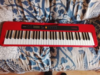 Teclado Casio Casiotone Rojo para reparar o piezas