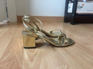 Sandalias Mango Talla 37 Doradas