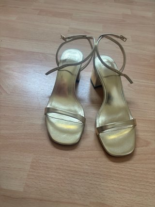 Sandalias Mango Talla 37 Doradas