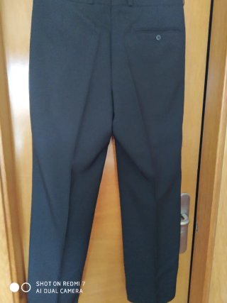 Pantalones de traje negros con 2 pinzas