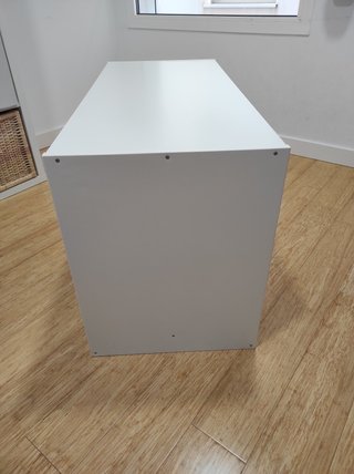 Mueble IKEA TROFAST blanco con cajas verdes