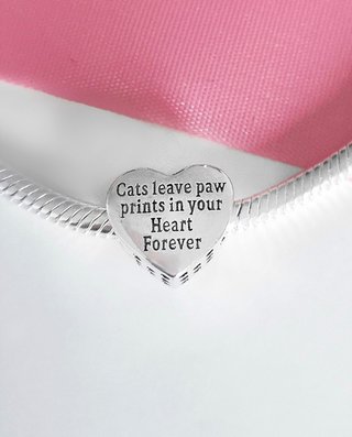 CHARM GATO CORAZON CHICA PARA PULSERA PANDORA CAJA