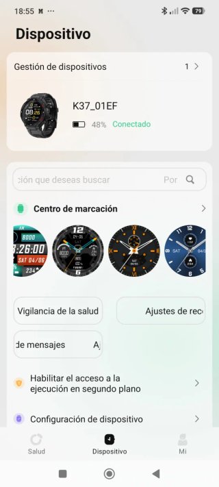 Reloj Deportivo GPS Smartwatch Negro