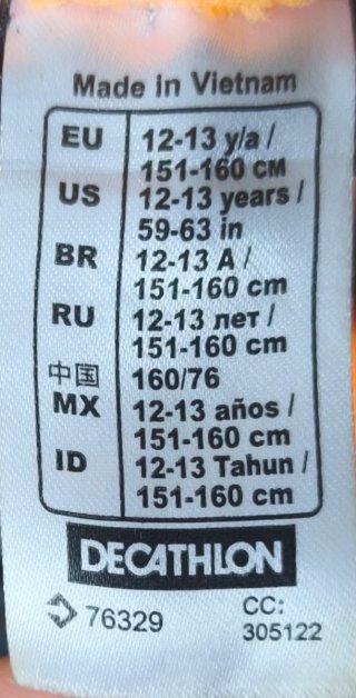 Chaqueta Invierno Quechua Negra Naranja