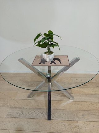 Mesa Redonda de Cristal Templado