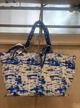 Bolso Desigual shopper blanco y azul