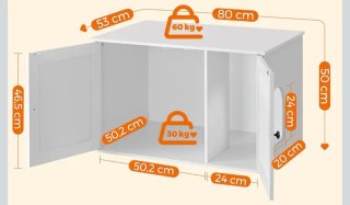 Mueble arenero para gatos blanco