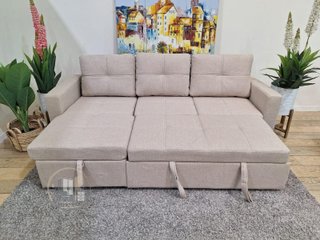 Sofá cama chaise longue con arcón