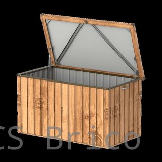 Baúl Arcón Metálico 585 L Imitación Madera - 71x133x72 cm - Duramax