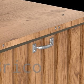 Baúl Arcón Metálico 585 L Imitación Madera - 71x133x72 cm - Duramax