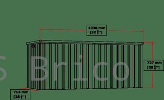 Baúl Arcón Metálico 585 L Imitación Madera - 71x133x72 cm - Duramax