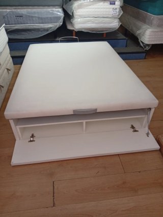 135x190 Canapé Zapatero Madera Blanco