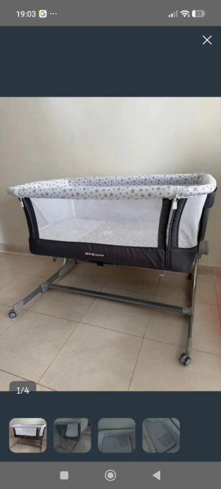 Minicuna colecho Jane gris estrellas
