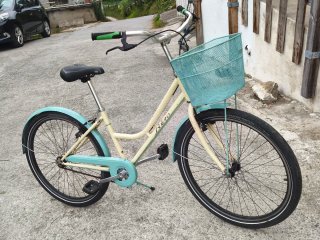 Bicicleta Bolero color crema y azul  aluminio R 2