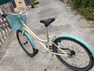 Bicicleta Bolero color crema y azul  aluminio R 2