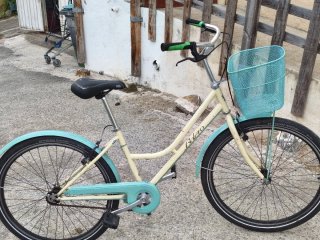 Bicicleta Bolero color crema y azul  aluminio R 2