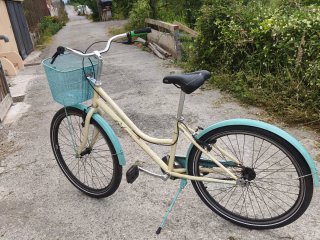 Bicicleta Bolero color crema y azul  aluminio R 2