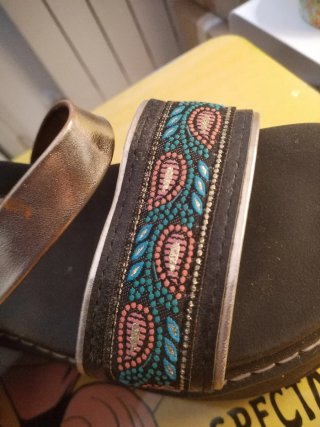 Sandalias Wallaby plataforma multicolor