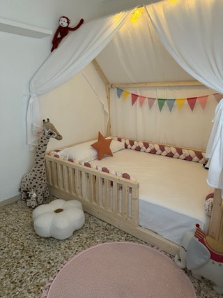 Cama Casita Montessori Madera 120x90