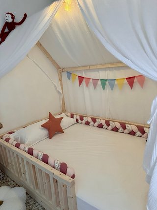 Cama Casita Montessori Madera 120x90