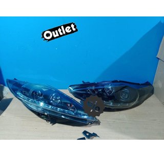 DW FAROS PARA FORD FIESTA 08-12 LUZ DIURNA FONDO NEGRO R1481