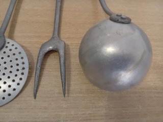 Lote 4 Utensilios Cocina Años 60 Madera Metal