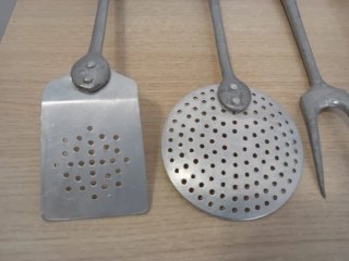 Lote 4 Utensilios Cocina Años 60 Madera Metal